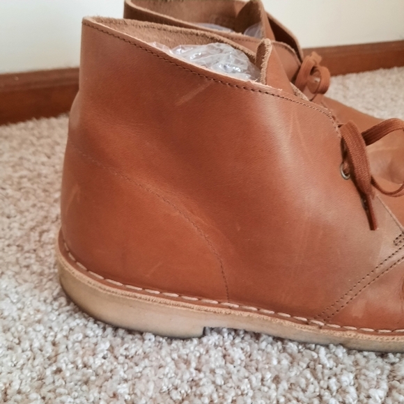 Clarks Originals Desert Chukka Boots Dark Tan Genuine Leather 26162422 Size 11 - Picture 3 of 16